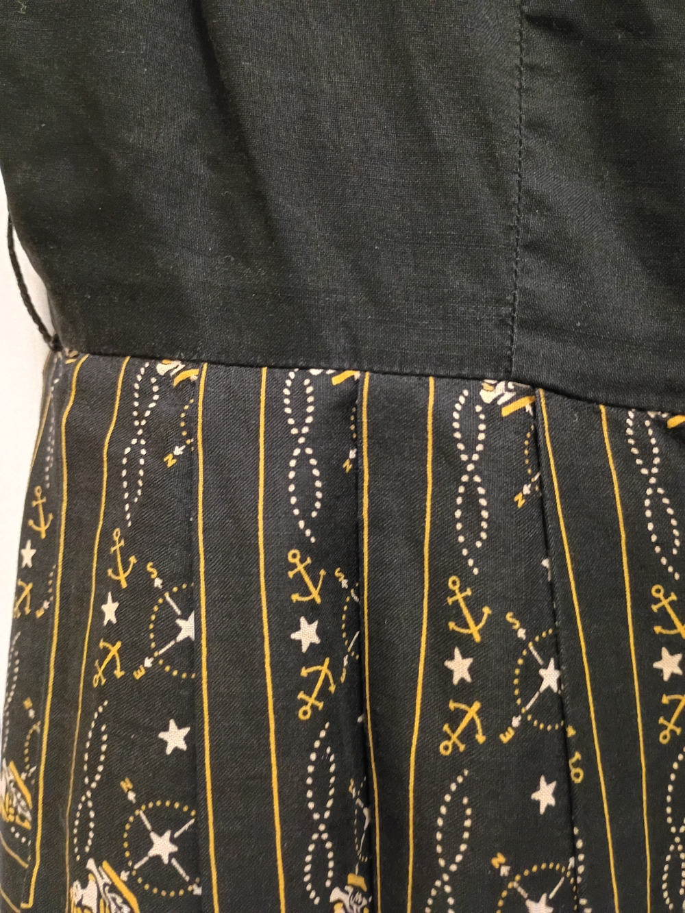 50's Sailor Print Fit And Flare Cotton Dress - Picture 7 of 16